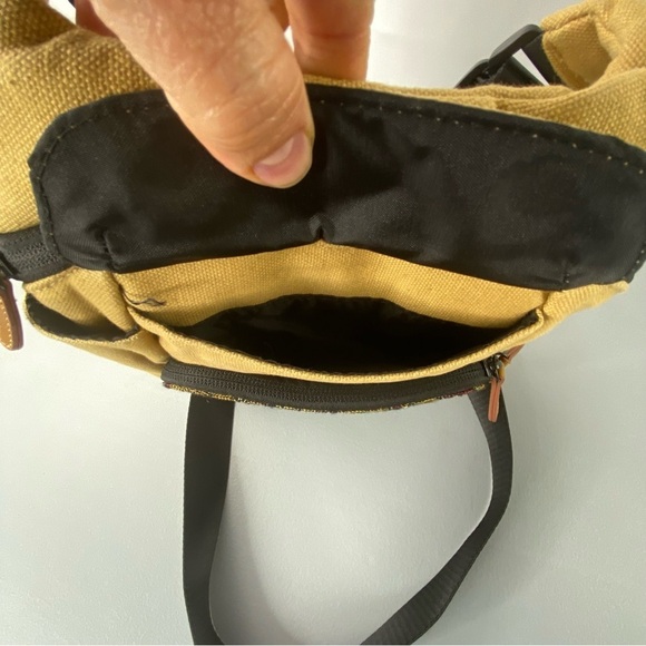 Apex tan crossbody sling travel festival bag with charger connection - Picture 6 of 15